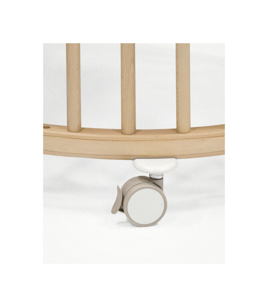 Stokke® Sleepi Mini, Natural. Wheel detail. galery image 5